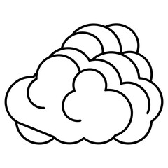 Cloud Bread line art vector