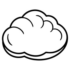 Cloud Bread line art vector