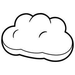 Cloud Bread line art vector