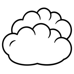 Cloud Bread line art vector