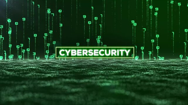 Matrix Binary Code and Cybersecurity Word