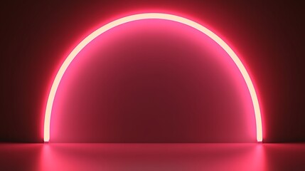 Neon pink archway, empty stage