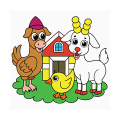 Obraz premium Farm friends