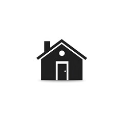 Fototapeta premium House icon. Simple and clear dwelling symbol. Home graphic for apps, websites, presentations. Property pictogram in minimalist design.