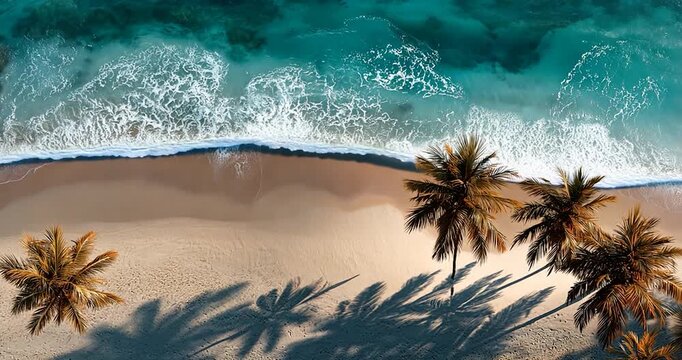 beach and coconut tree view