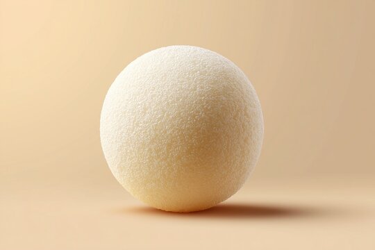 Soft Indian rasgulla sweet on white background &ndash; generative AI