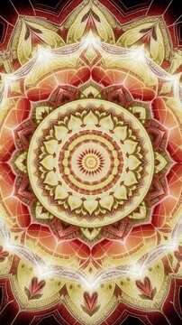 Pastel colors blend seamlessly in this circular mandala, forming a captivating display of visual harmony and intricate detail.