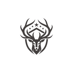 deer logo design template vector