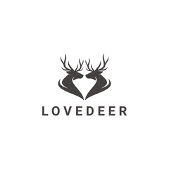 deer logo design template vector
