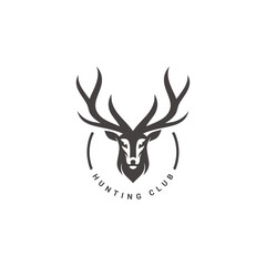 deer logo design template vector