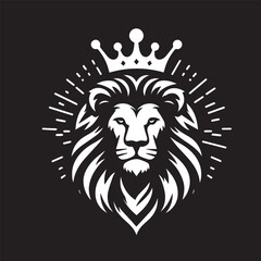 vector logo of a lion wearing a crown © i'uLpotra