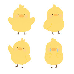 cute baby chick vector graphic illustration