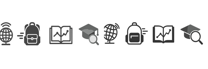 Educational journey exploring global learning resources and tools for student success at various stages of development