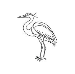 Great blue heron, a majestic grey-blue bird, fishing in its natural water habitat