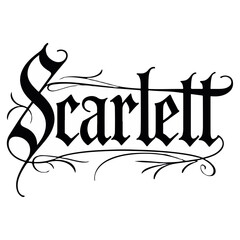 Scarlett in Old English Text MT Blackletter
