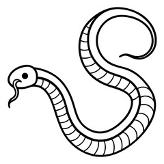 Earthworm line art vector