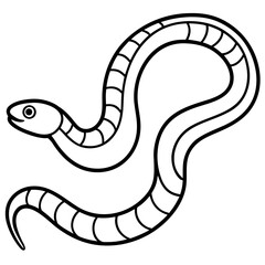 Earthworm line art vector