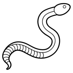Earthworm line art vector