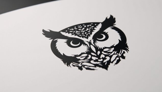 illustration of an owl on paper