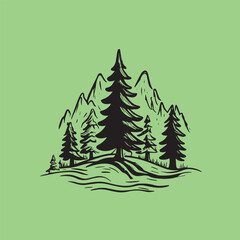 Minimalist Forest Icon
