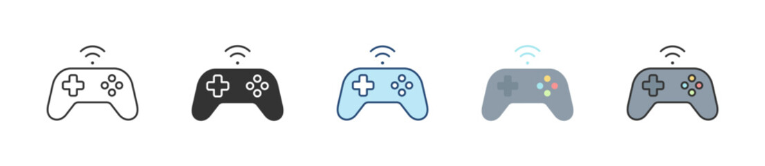 Gamepad Icon Set Multiple Style Collection