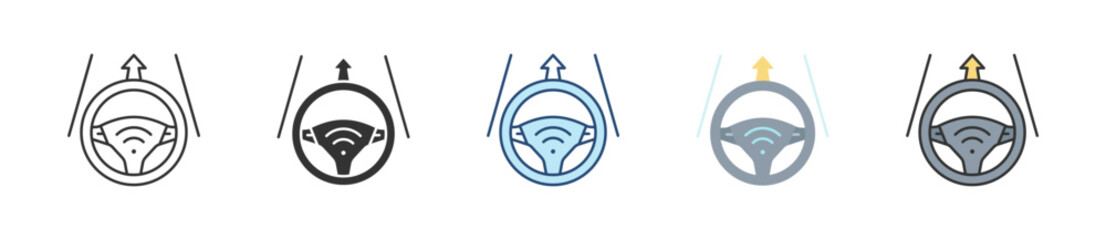 Autopilot Icon Set Multiple Style Collection