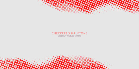 Abstract grunge grid polka dot halftone background pattern. Red gray dotted line illustration. Texture.vector eps10 © alfan