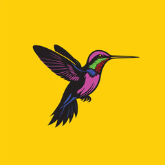 Minimalist Hummingbird Icon 