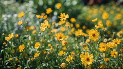 Obraz premium Garden aroma of blooming yellow flowers