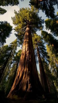 Giant Sequoia Trees From Below