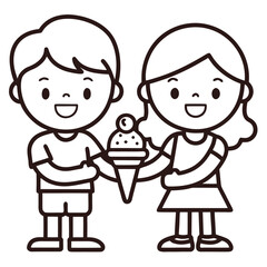 children with a gift