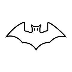 Icon of a flying bat, often seen in dark, scary, or Halloween scenes. A symbol of vampires, horror, and the night. Outline icons Collection. editable stroke. vector illustration