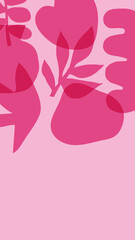 Fototapeta premium Abstract pink botanical mobile wallpaper