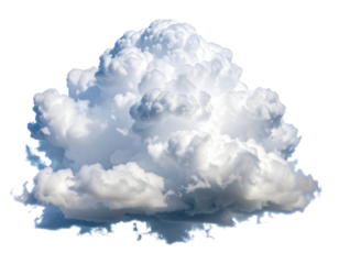 Towering Thunderhead with Cloud Illumination from Internal Lightning Flash, Vertical Emphasis, PNG