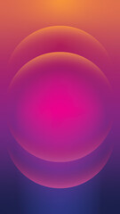 Vibrant gradient abstract spheres mobile wallpaper