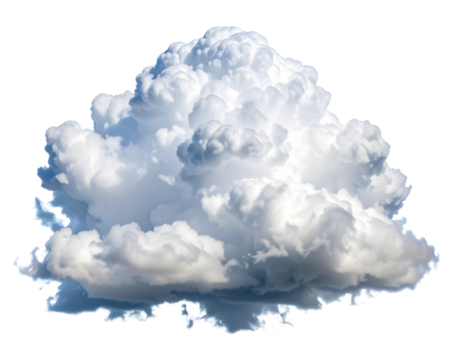 Towering Thunderhead with Cloud Illumination from Internal Lightning Flash, Vertical Emphasis, PNG