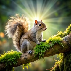 Obraz premium squirrel on a tree