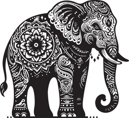 elephant on a white background