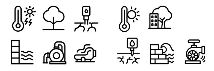 Visual representations of climate change impacts and water management strategies in urban areas