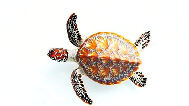 Detailed view of a sea turtle