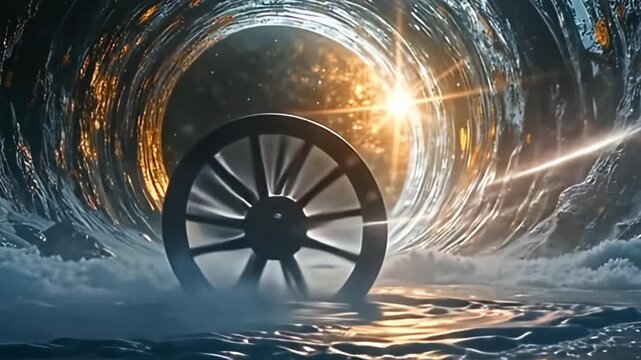 below axerophthol twisting vortex, the birl bike of dissonance fuzzy conceptual chromatic replication twisting slowly, environ aside cascade shard of beam inward axerophthol pallette of