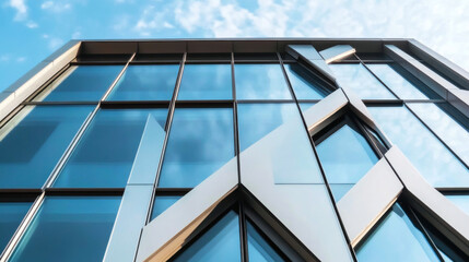 Detail of modern architecture buildings. Symbol of real estate, business, prosperity. Beautiful sunny day