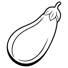 Eggplant line art vector