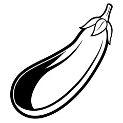 Eggplant line art vector