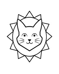 Happy cat sunburst