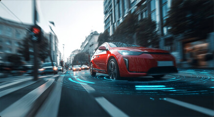 Next-gen vehicle interface with augmented reality road guidance and biometric crosswalk monitoring system