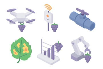 Farming technology advancements in vineyard management using drones and robotics