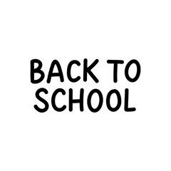 Vector hand lettering Back to School in bold, minimal style. Perfect for education themes, seasonal promotions, school posters, learning materials, and classroom decor