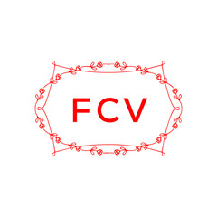 FCV Letter Initial Logo Design Template Vector Illustration