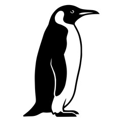 Obraz premium Elegant Penguin Illustration A Charming Wildlife Graphic for Design and Educational Purposes